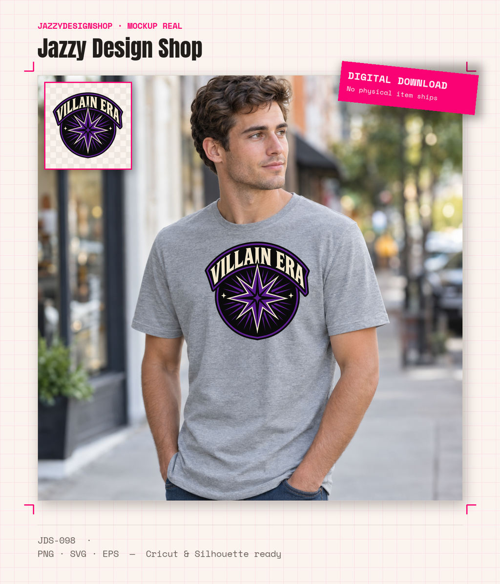 [Digital Download] Villain Era T-Shirt SVG PNG EPS Cricut Silhouette Sublimation Design