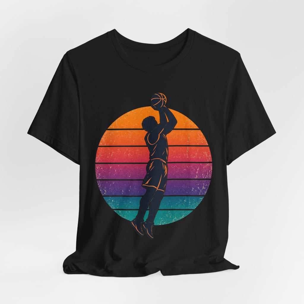 Retro Basketball Silhouette T-Shirt | Vintage 90s Hoops Tee | Old School Basketball Gift Shirt