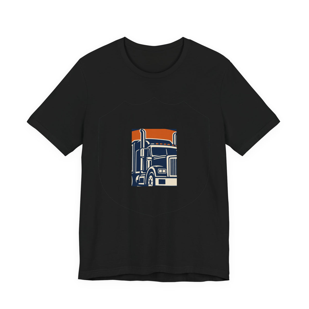 Big Rig Trucker Retro Badge T-Shirt | Truck Driver Gift Shirt | Trucker Life Tee | CDL Driver Gift