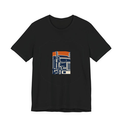Big Rig Trucker Retro Badge T-Shirt | Truck Driver Gift Shirt | Trucker Life Tee | CDL Driver Gift
