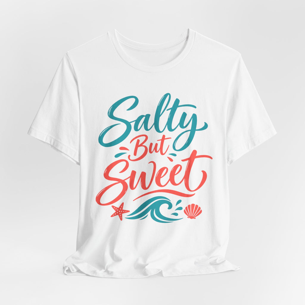 Salty But Sweet T-Shirt | Hand-Lettered Summer Script Tee | Beach Quote Gift Shirt