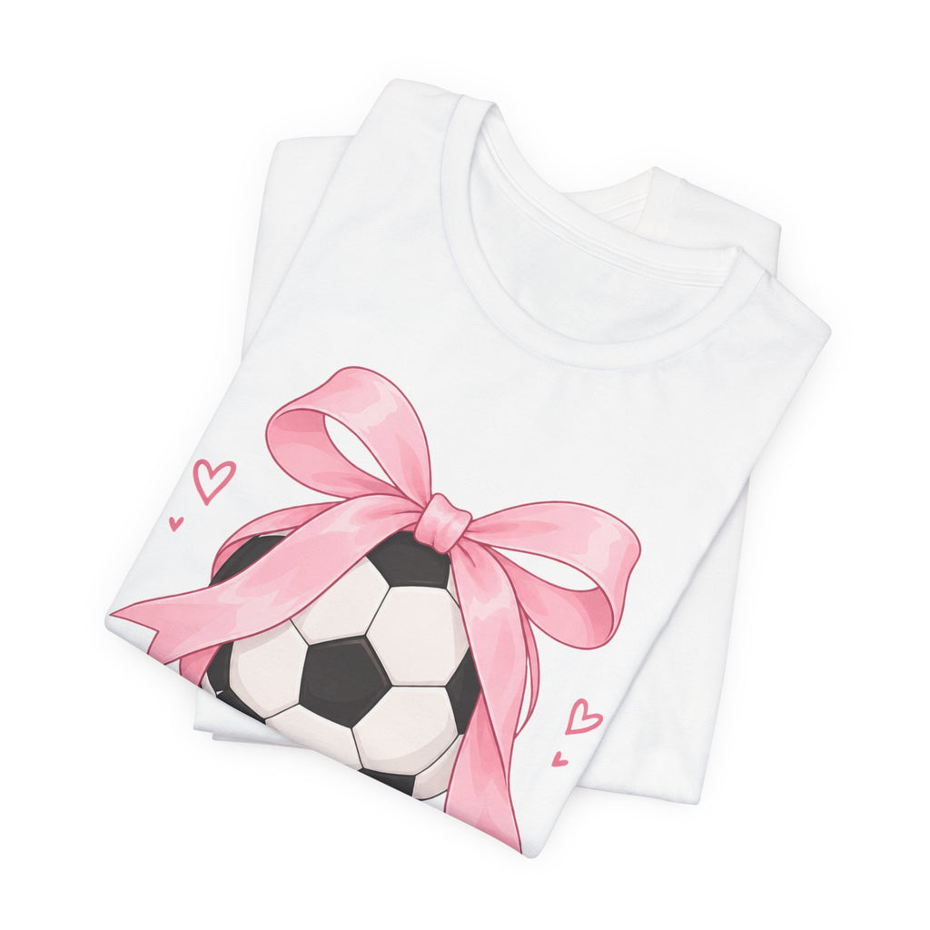 Soccer Mom Tee | Coquette Bow Soccer Mom Design | Soccer Mom Shirt | Game Day Mom Gift | Soccer Mom Gift | Sports Mom Coquette Design
