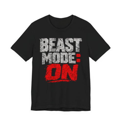 Beast Mode Gym Grunge T-Shirt | Workout Motivation Tee | Fitness Gym Gift Shirt
