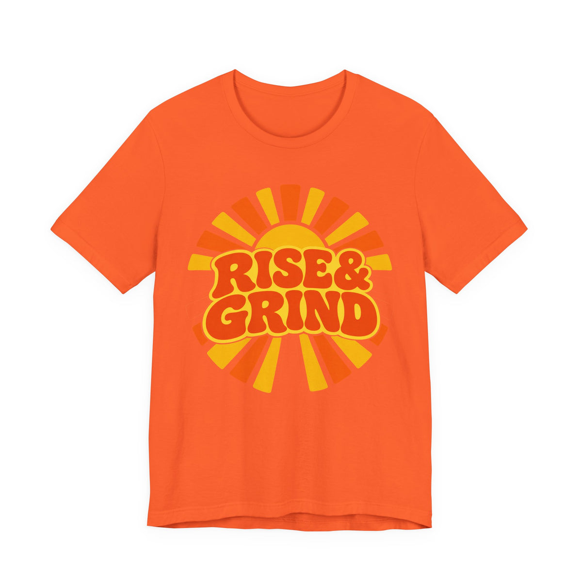 Rise and Grind Retro Sunburst T-Shirt | Gym Motivation Tee | Early Riser Gift Shirt