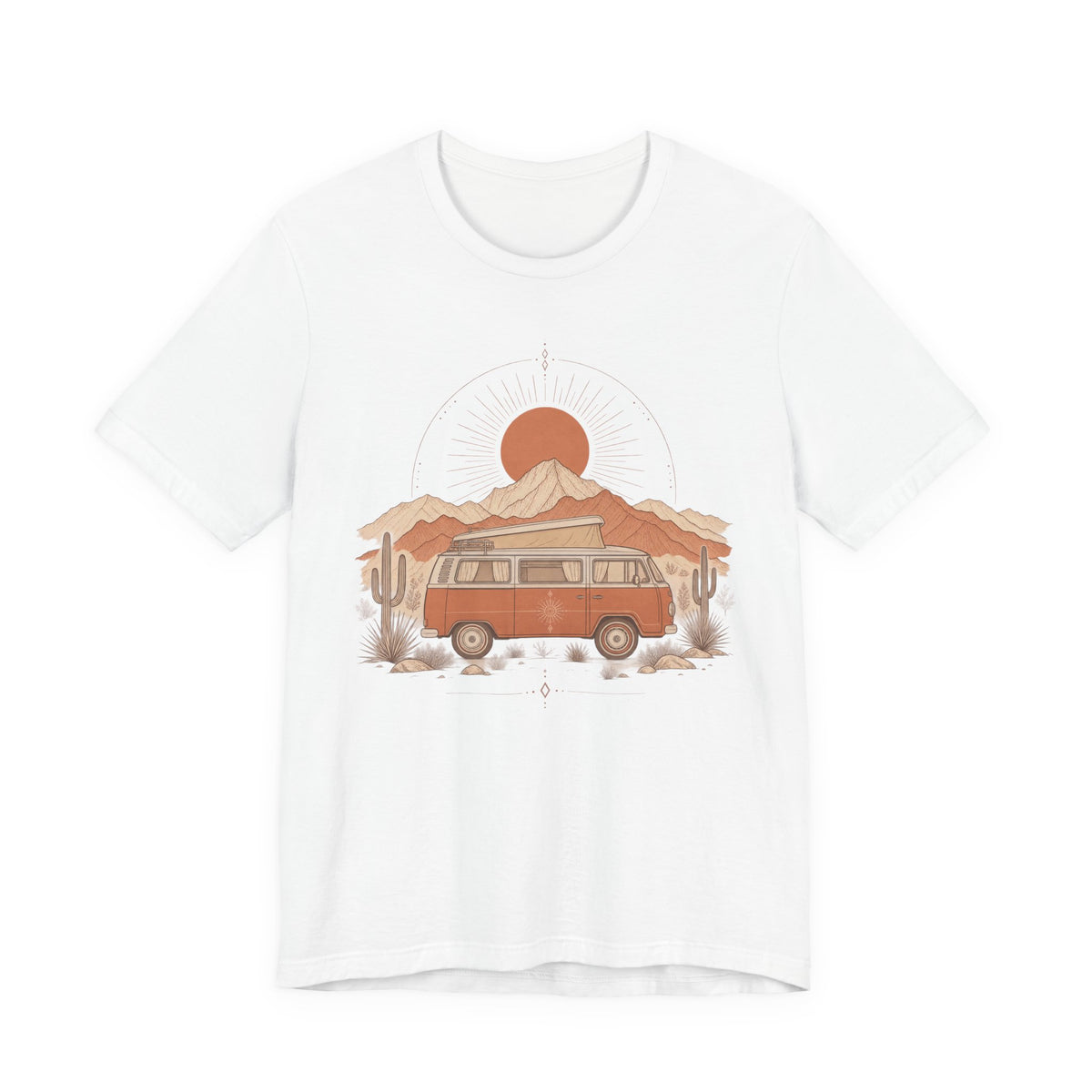 Van Life Boho Sunset T-Shirt | Camper Van Road Trip Tee | Digital Nomad Gift Shirt