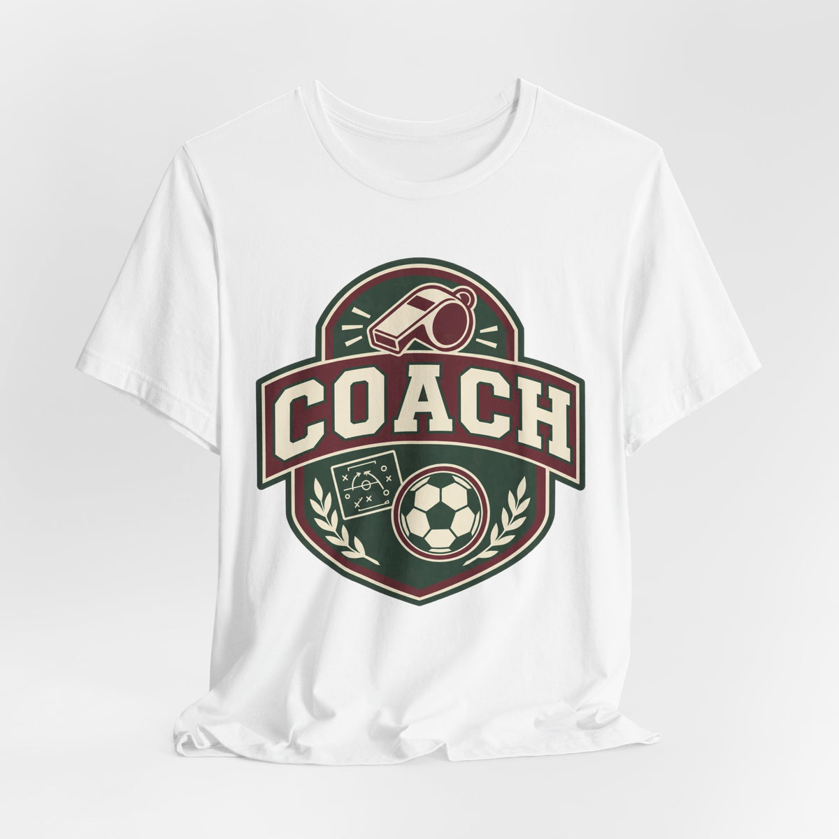 Soccer Coach Tee | Coach Whistle Tactics Badge Design | Soccer Coach Shirt | Coach Appreciation Gift | Soccer Coach Gift | Team Coach Badge Design
