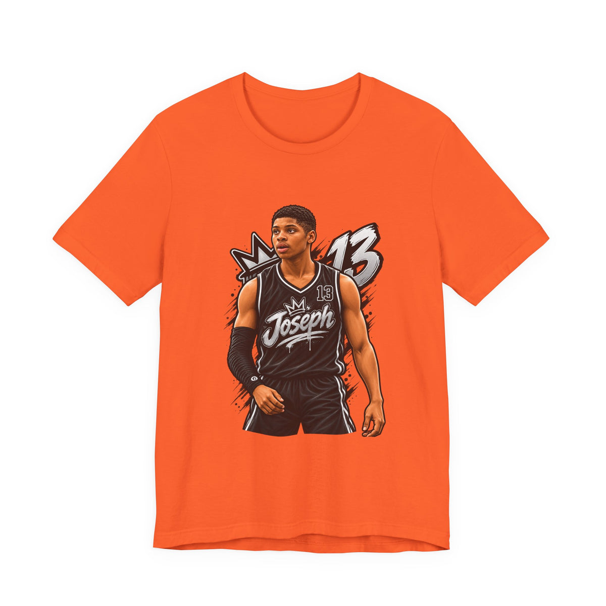 Custom Basketball Player Caricature Tee | Personalized Name & Number Jersey Design | Sports Gift PNG
