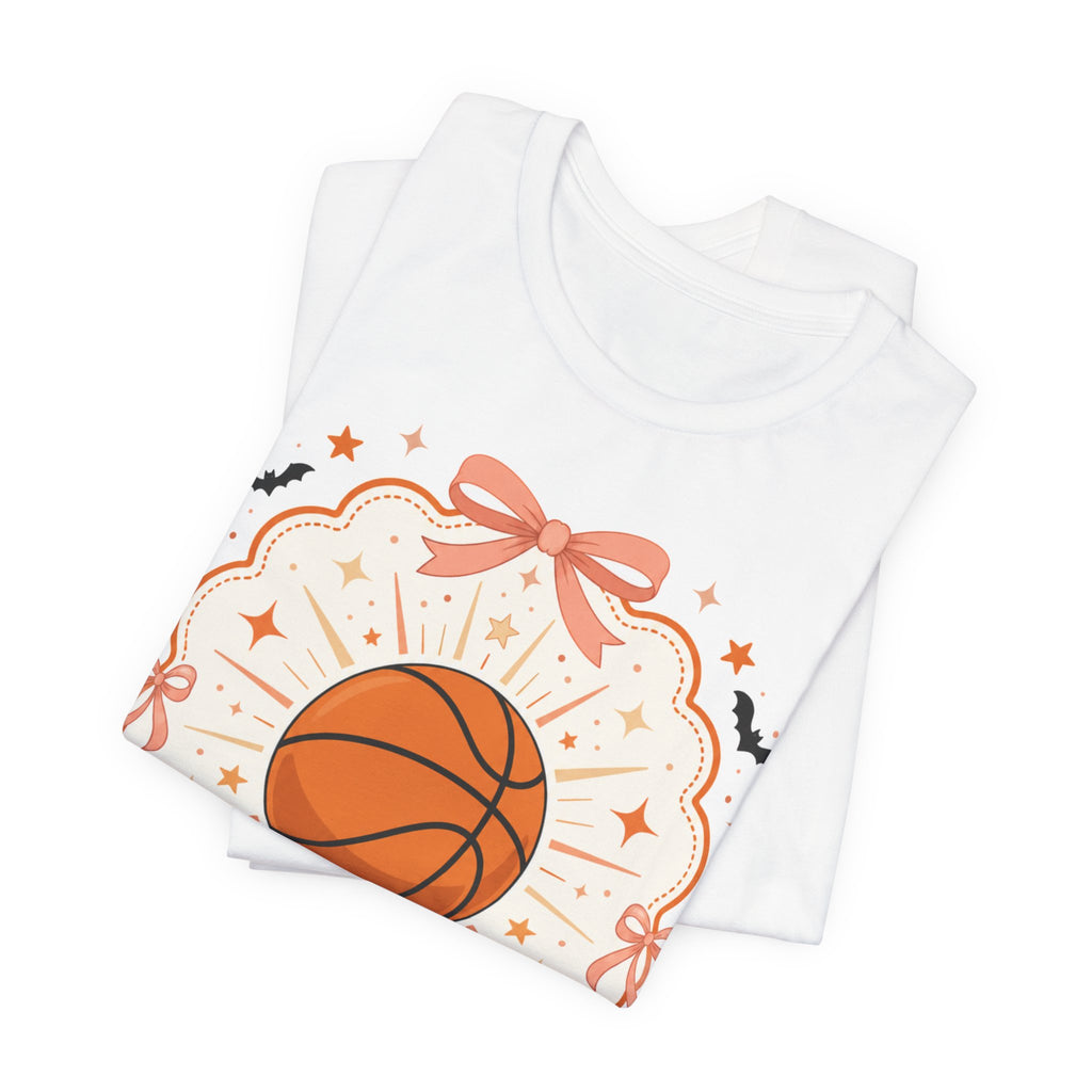 Custom Team Name Basketball Tee | Personalized Pastel Team Logo Shirt | Cute Custom Basketball Team Gift | Halloween Team Logo Design