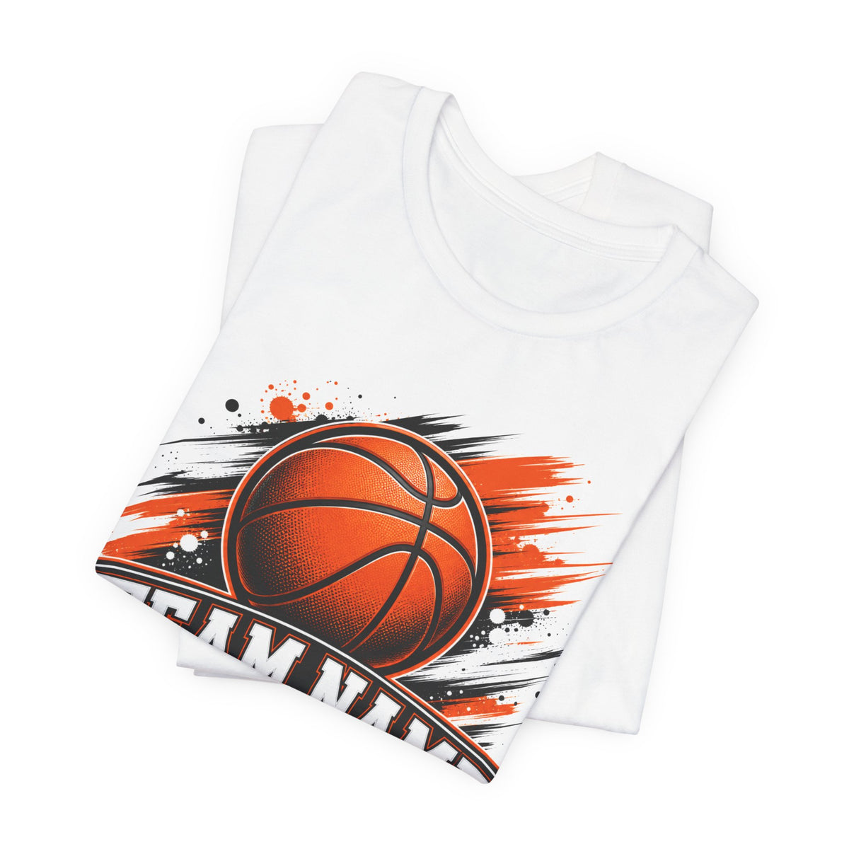 Custom Team Name Basketball Tee | Personalized Grunge Team Logo Shirt | Custom Basketball Team Gift | Bold Streak Team Logo Design