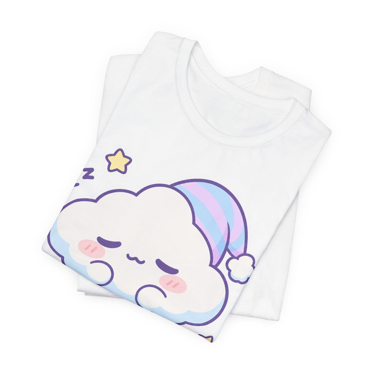 No Thoughts Just Vibes T-Shirt | Kawaii Cute Cloud Tee | Relaxed TikTok Trend Gift Shirt