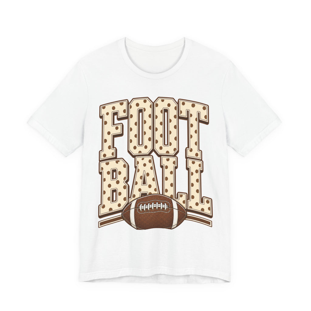 Football Polka Dot Tee | Bold Varsity Football Shirt | Football Gift Tee | Classic Sports Graphic