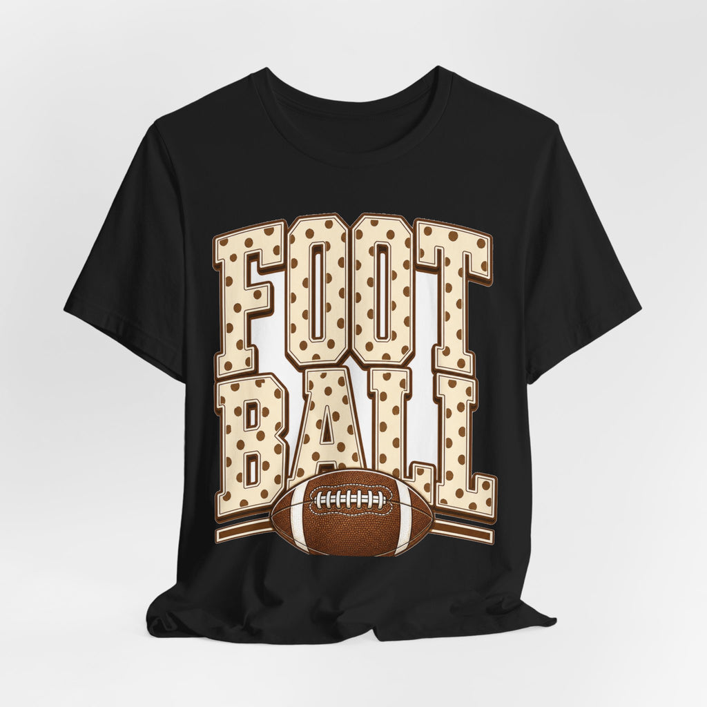 Football Polka Dot Tee | Bold Varsity Football Shirt | Football Gift Tee | Classic Sports Graphic