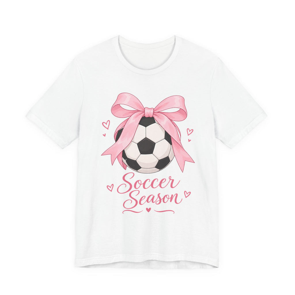 Soccer Mom Tee | Coquette Bow Soccer Mom Design | Soccer Mom Shirt | Game Day Mom Gift | Soccer Mom Gift | Sports Mom Coquette Design