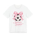 Soccer Mom Tee | Coquette Bow Soccer Mom Design | Soccer Mom Shirt | Game Day Mom Gift | Soccer Mom Gift | Sports Mom Coquette Design