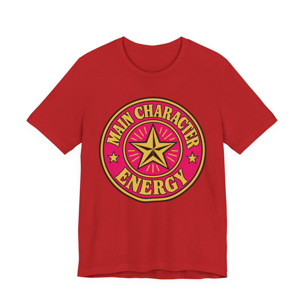 Main Character Energy T-Shirt | Retro Badge Viral Tee | TikTok Trend Gift Shirt