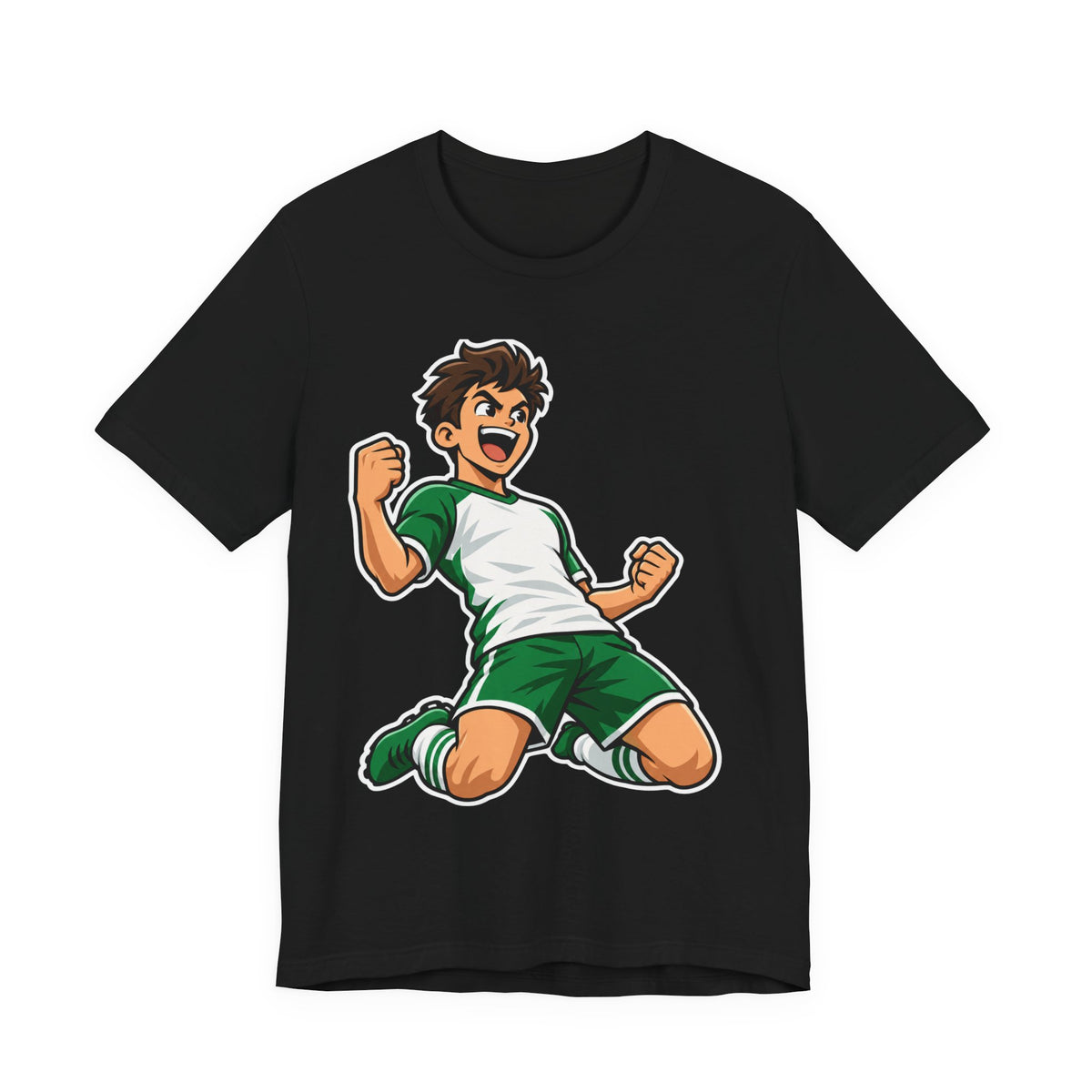 Soccer Cartoon Mascot Tee | Goal Celebration Kids Design | Funny Soccer Player Shirt | Soccer Mascot Gift | Youth Soccer Gift | Soccer Team Kids Design