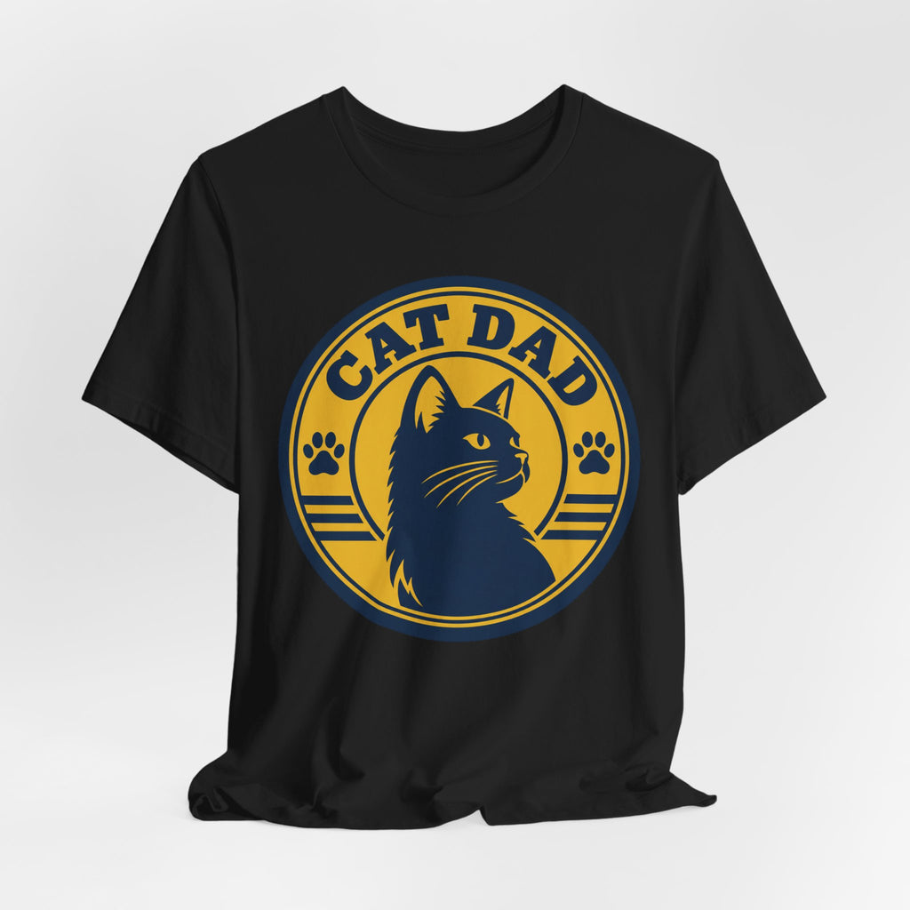 Cat Dad Retro Badge T-Shirt | Cat Lover Gift Shirt | Funny Cat Dad Tee