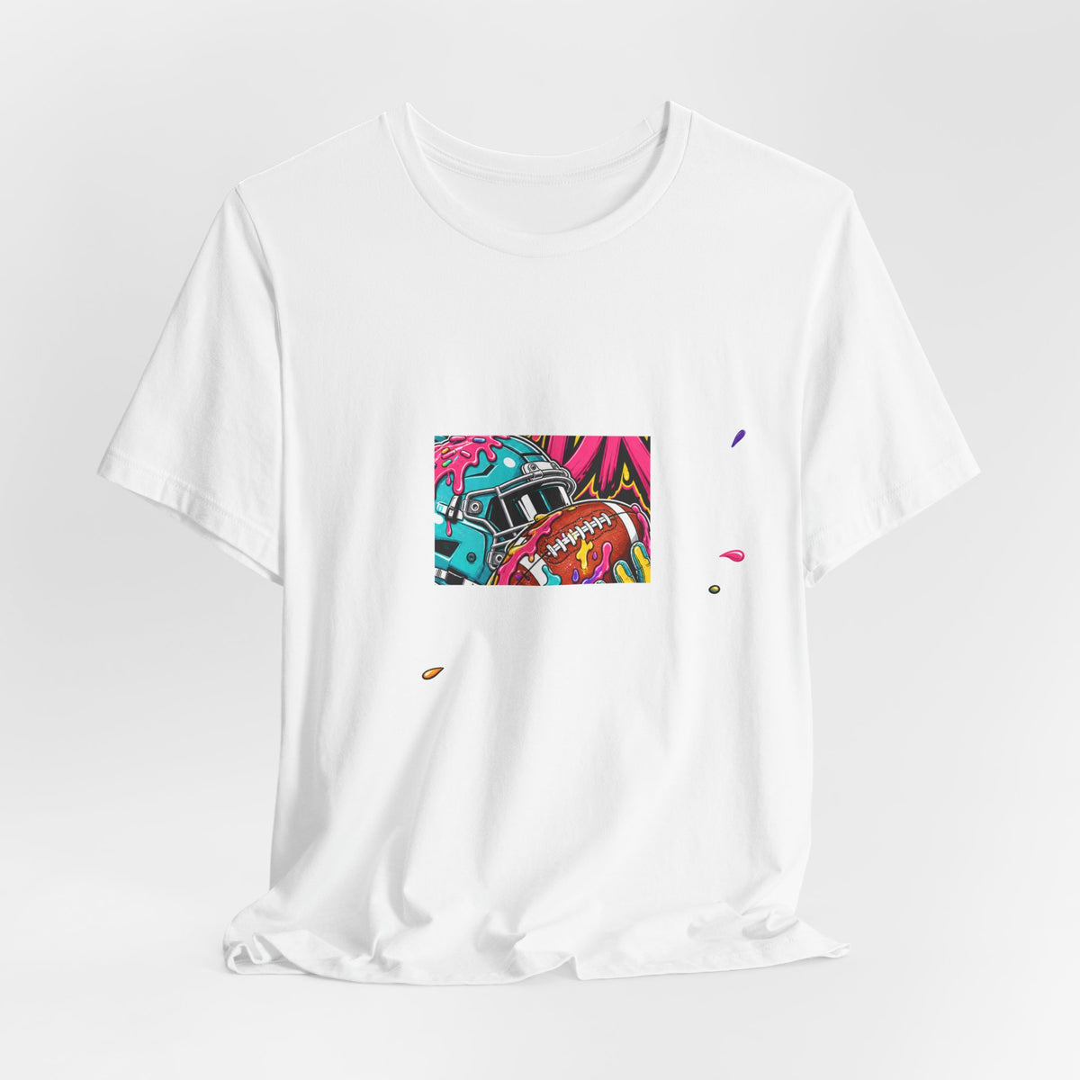 Respect The Drip Graffiti Tee | Bold Football Paint Drip Shirt | Football Graphic Gift | Street Football Tee