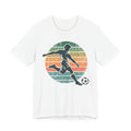Retro Soccer Player Silhouette Tee | Vintage 90s Soccer Design | Old School Pitch Shirt | Retro Sports Gift | Soccer Throwback Gift | Classic Soccer Design