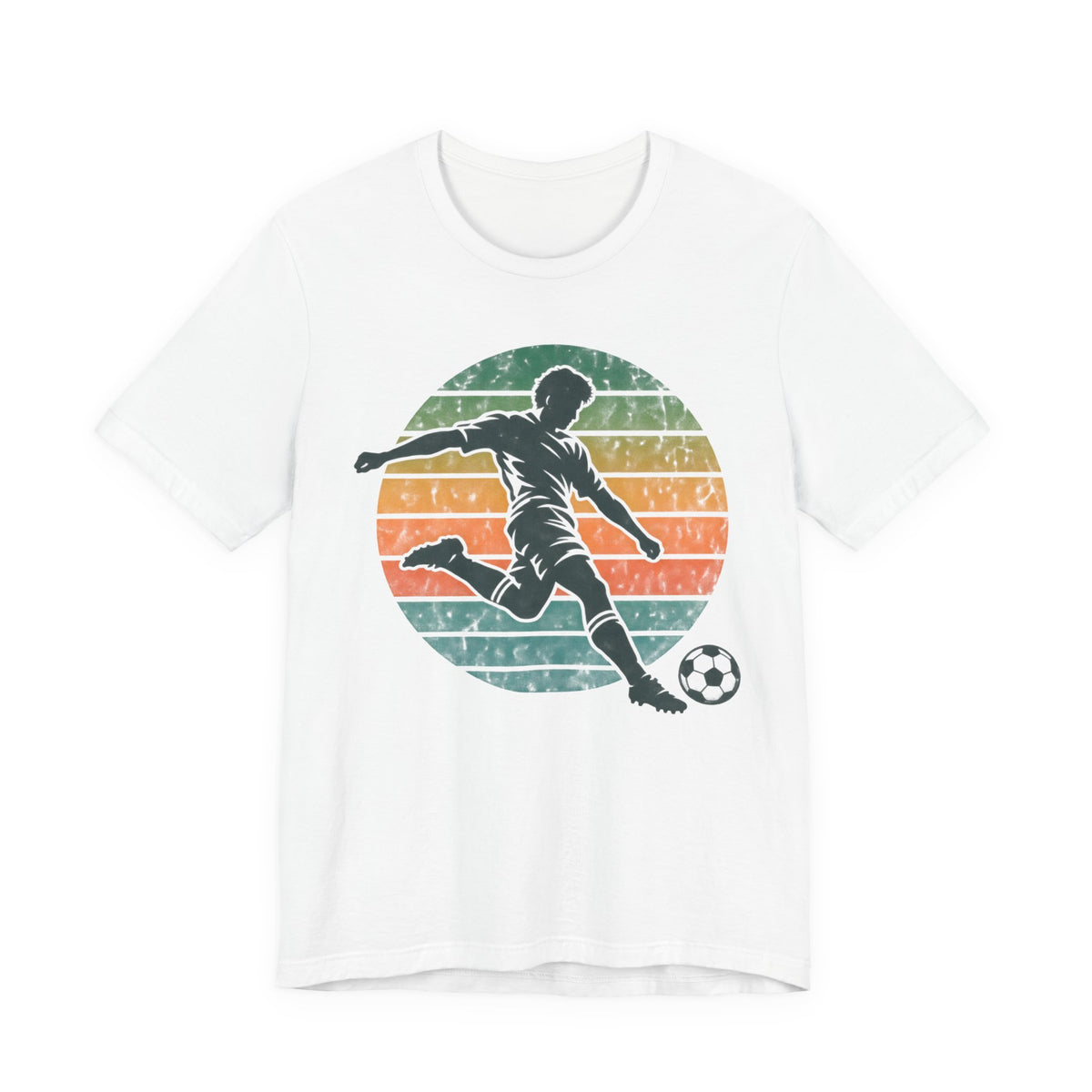 Retro Soccer Player Silhouette Tee | Vintage 90s Soccer Design | Old School Pitch Shirt | Retro Sports Gift | Soccer Throwback Gift | Classic Soccer Design