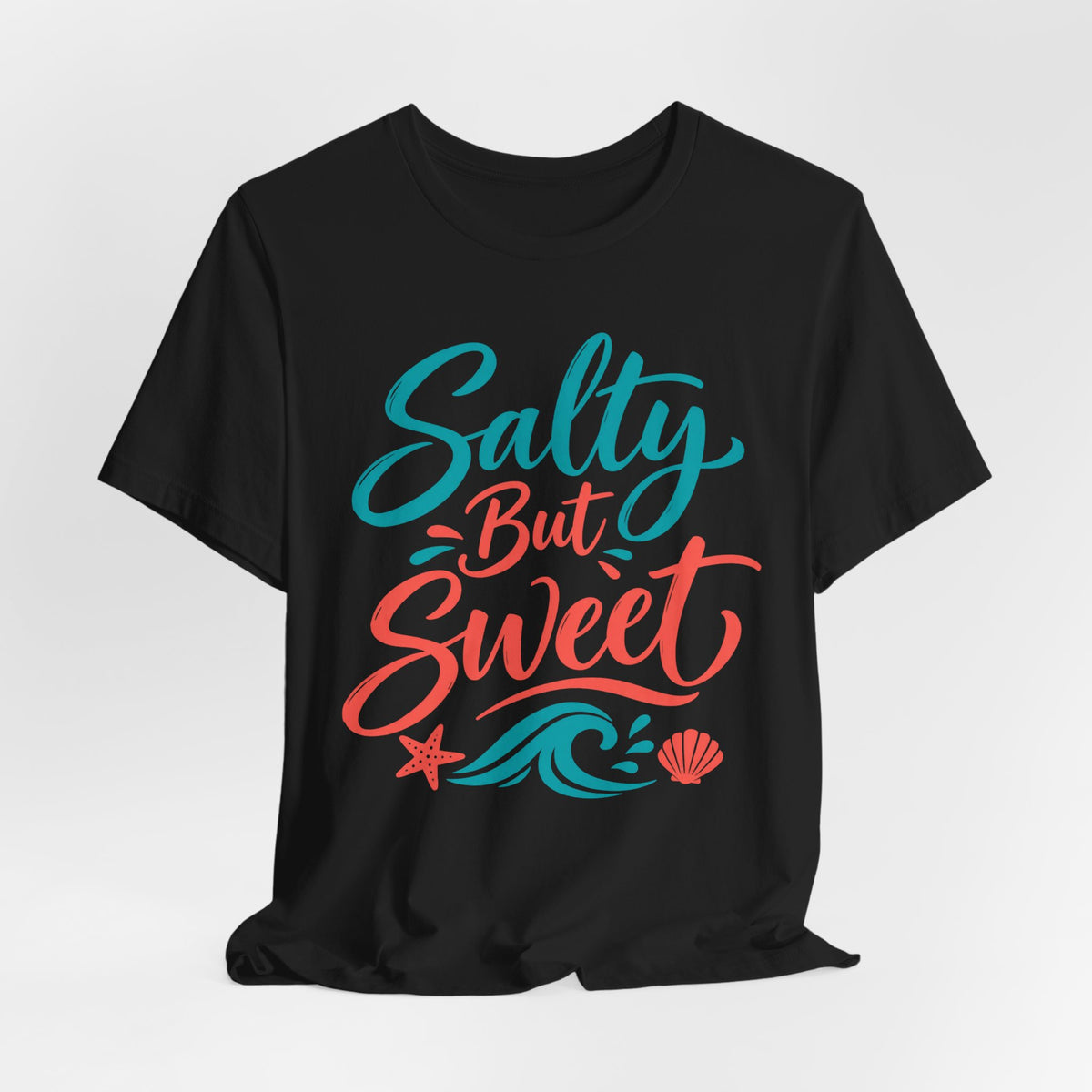 Salty But Sweet T-Shirt | Hand-Lettered Summer Script Tee | Beach Quote Gift Shirt