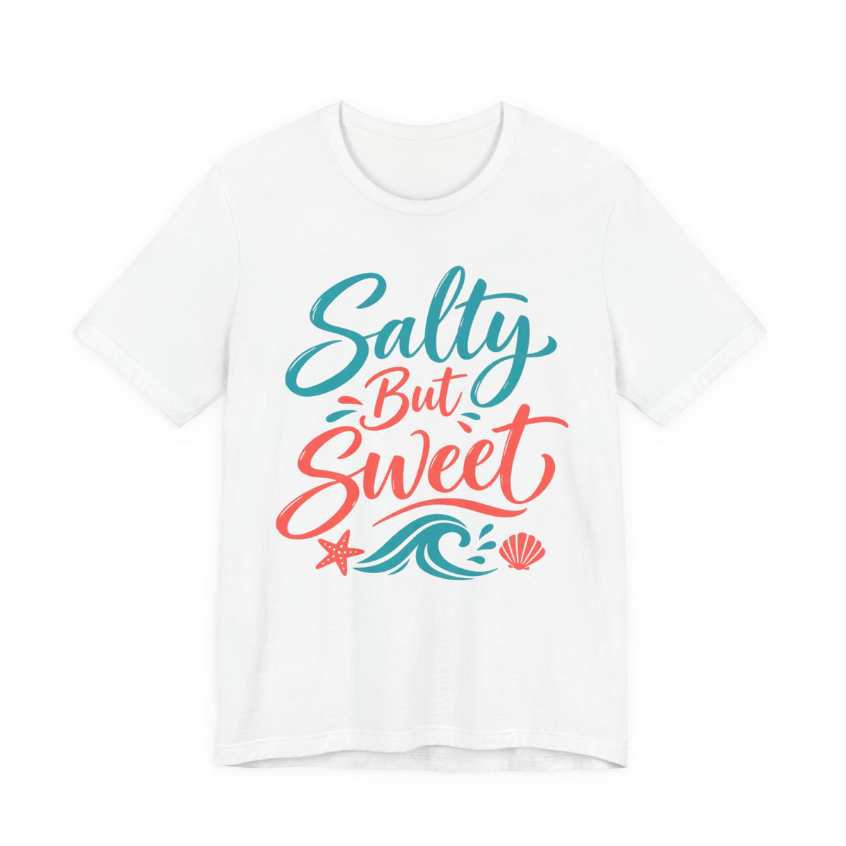 Salty But Sweet T-Shirt | Hand-Lettered Summer Script Tee | Beach Quote Gift Shirt