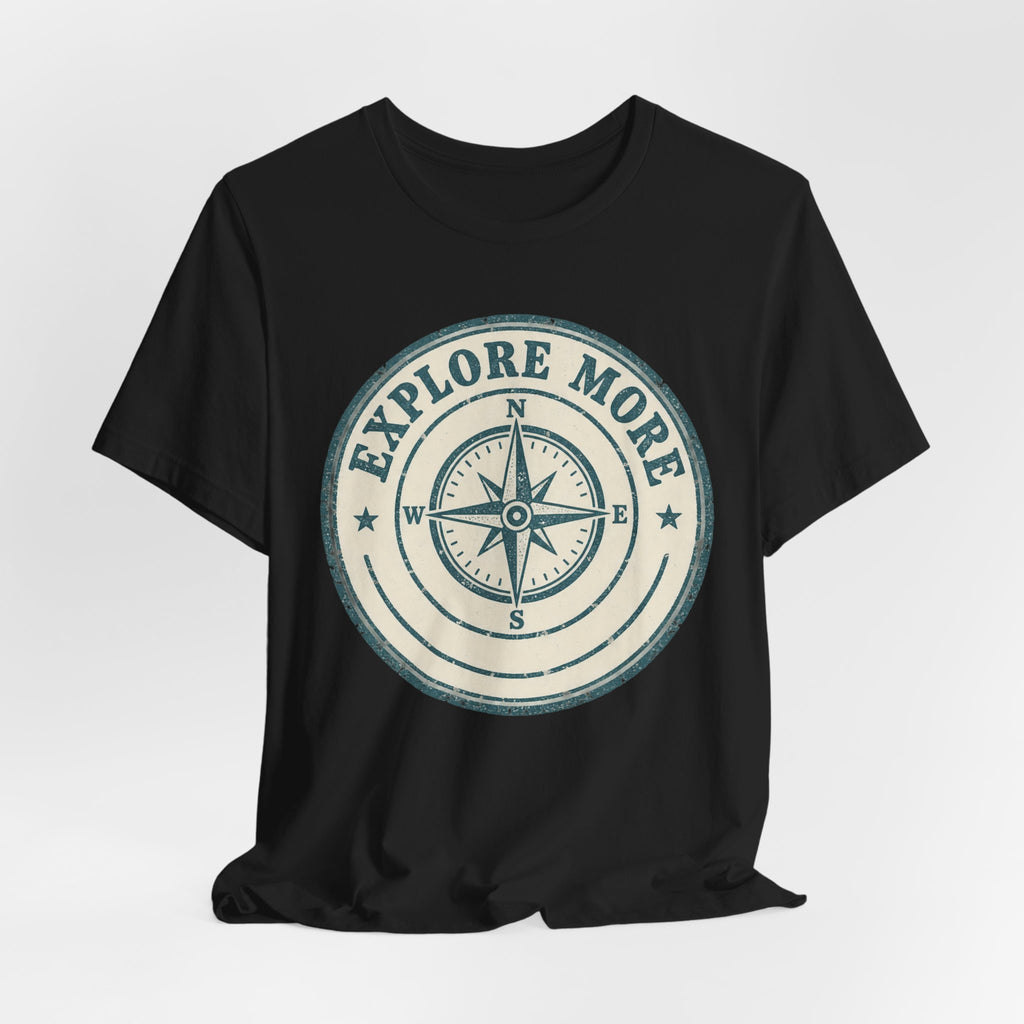 Retro Travel Stamp Badge T-Shirt | Vintage Passport Explorer Tee | Wanderlust Gift Shirt