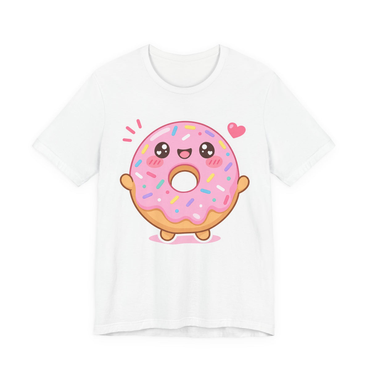 Kawaii Donut T-Shirt | Cute Sprinkle Donut Character Tee | Sweet Dessert Gift Shirt