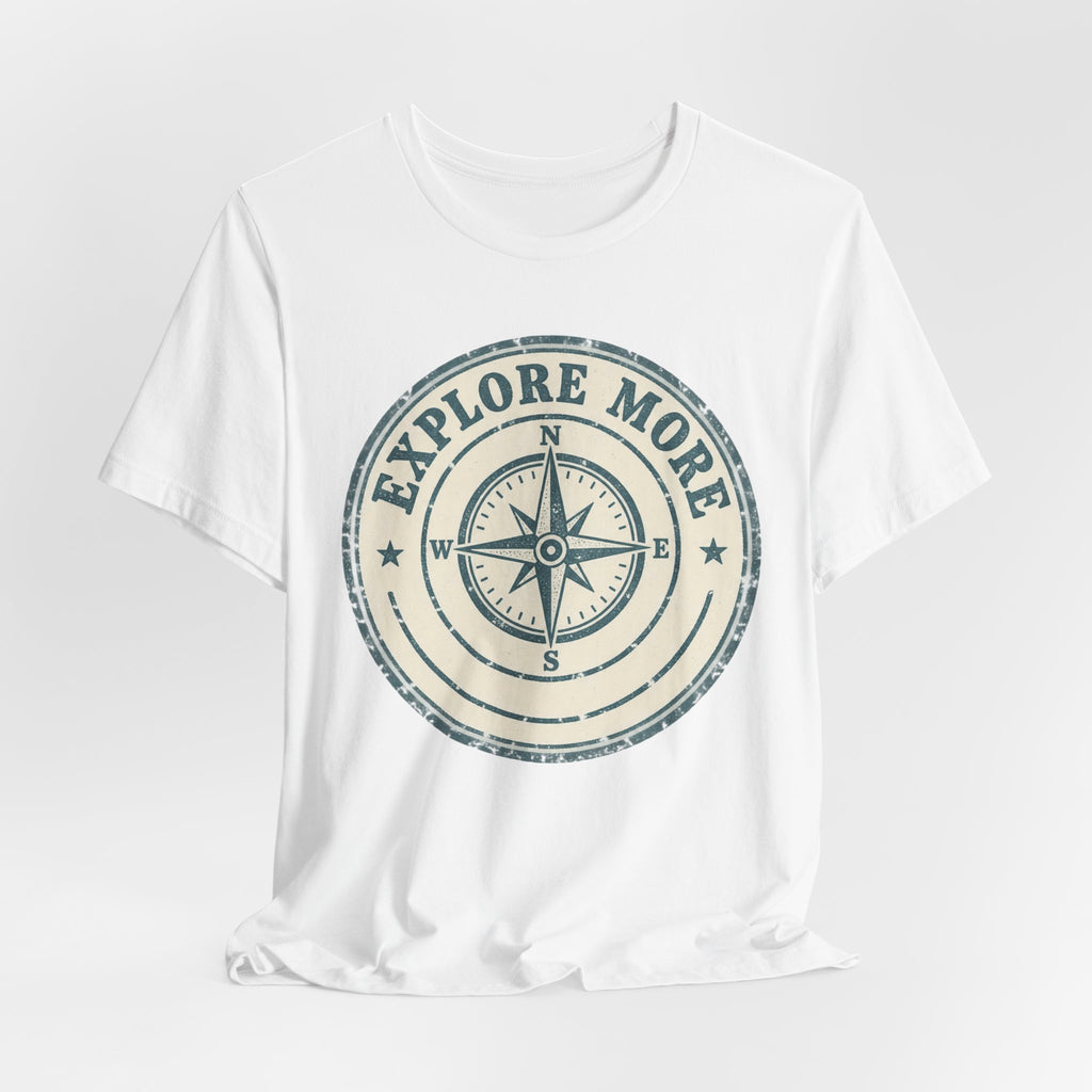 Retro Travel Stamp Badge T-Shirt | Vintage Passport Explorer Tee | Wanderlust Gift Shirt