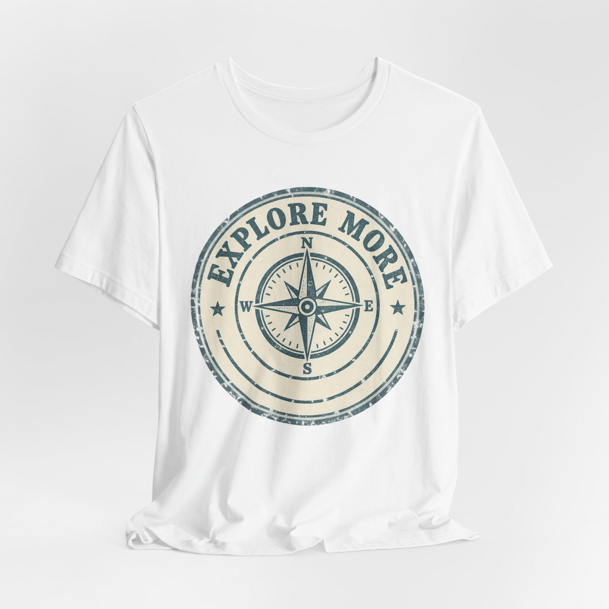 Retro Travel Stamp Badge T-Shirt | Vintage Passport Explorer Tee | Wanderlust Gift Shirt