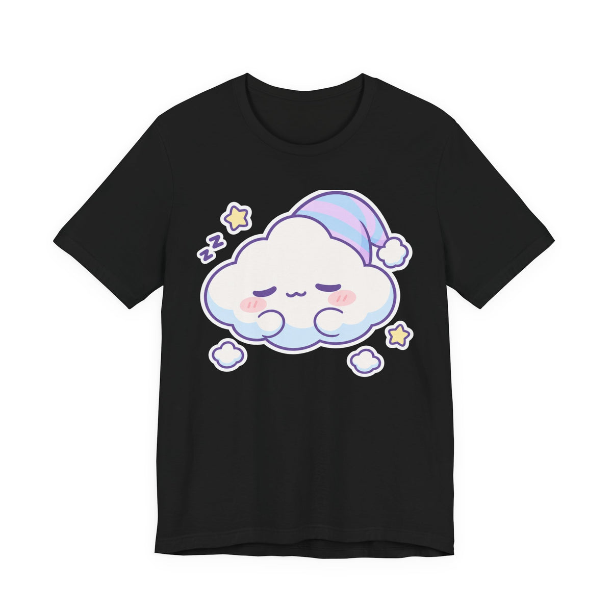 No Thoughts Just Vibes T-Shirt | Kawaii Cute Cloud Tee | Relaxed TikTok Trend Gift Shirt