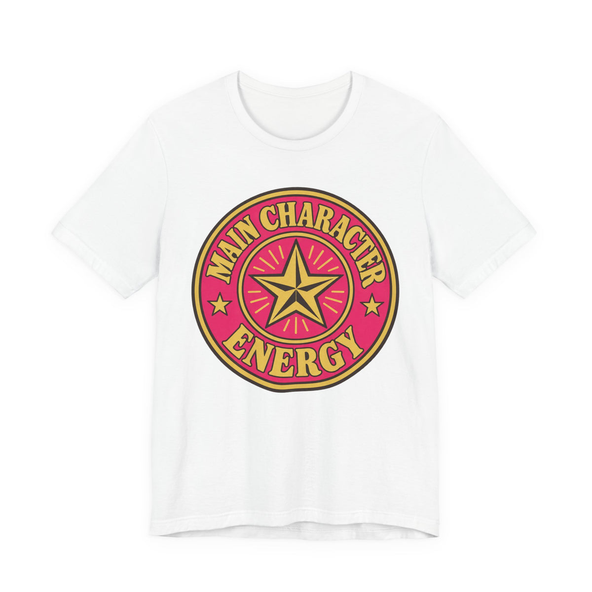 Main Character Energy T-Shirt | Retro Badge Viral Tee | TikTok Trend Gift Shirt