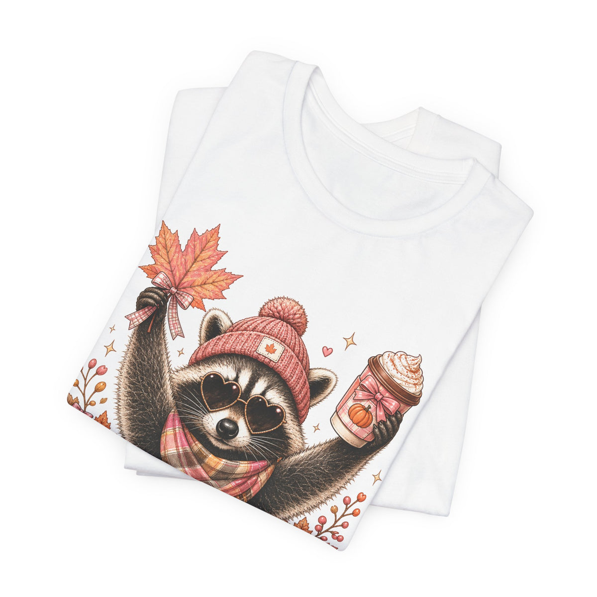 Tis The Season Raccoon Tee | Cute Autumn Raccoon Shirt | Fall Gift Tee | Cozy Sweater Weather Design
