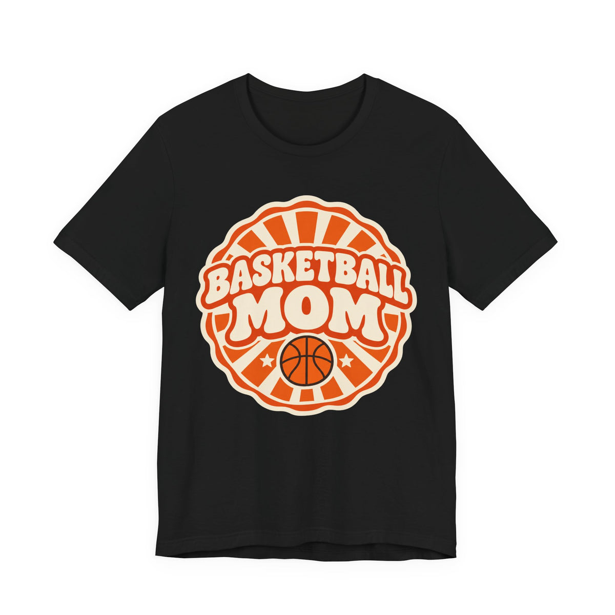 Basketball Mom T-Shirt | Retro Sunburst Game Day Tee | Basketball Mom Gift Shirt