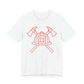 Firefighter Bold Line Emblem T-Shirt | Fire Department Gift Shirt | Firefighter Appreciation Tee