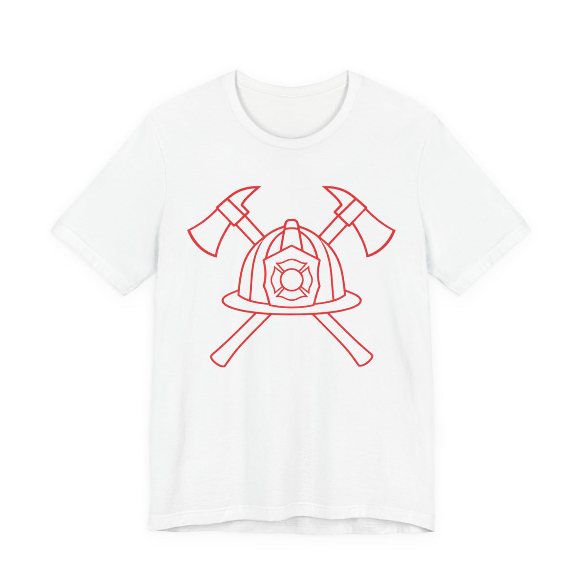 Firefighter Bold Line Emblem T-Shirt | Fire Department Gift Shirt | Firefighter Appreciation Tee