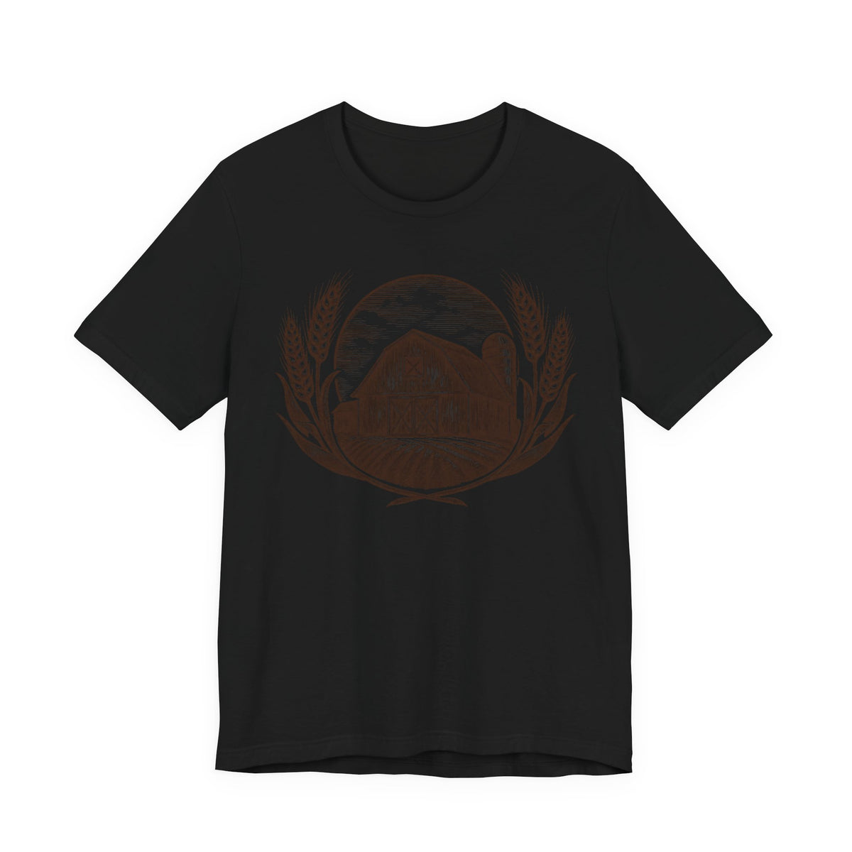 Farmhouse Family Woodcut T-Shirt | Vintage Barn Farm Life Tee | Country Family Gift Shirt