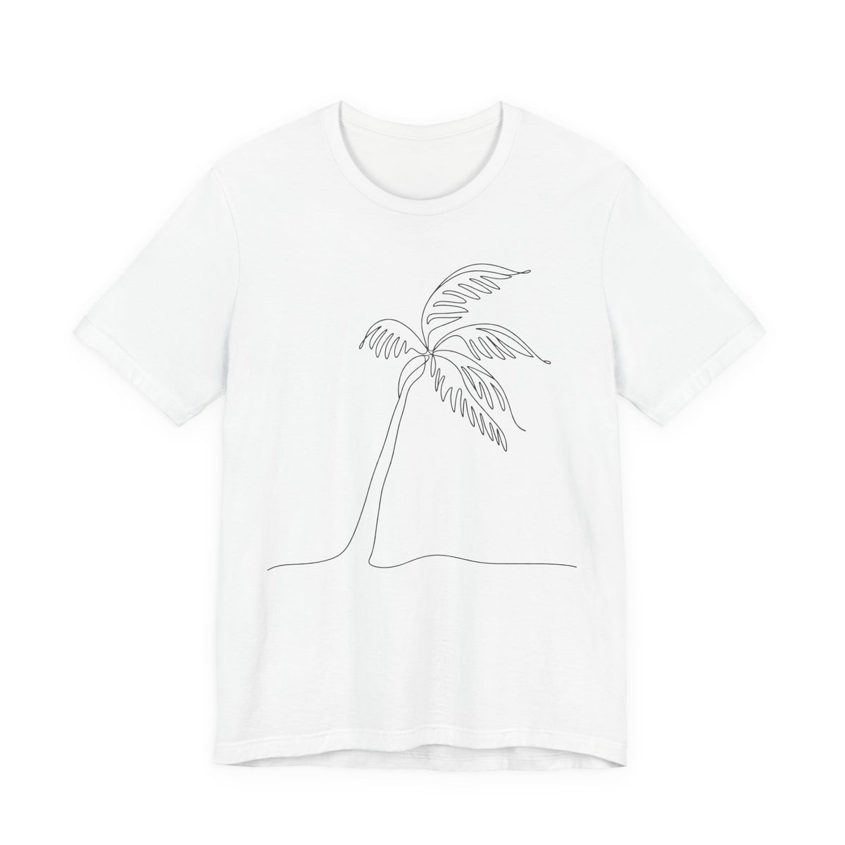 Palm Tree T-Shirt | Minimalist Line Art Summer Tee | Breezy Tropical Gift Shirt