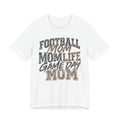 Football Mom Grunge Tee | Stacked Mom Life Typography Shirt | Football Mom Shirt | Game Day Mom Gift Tee