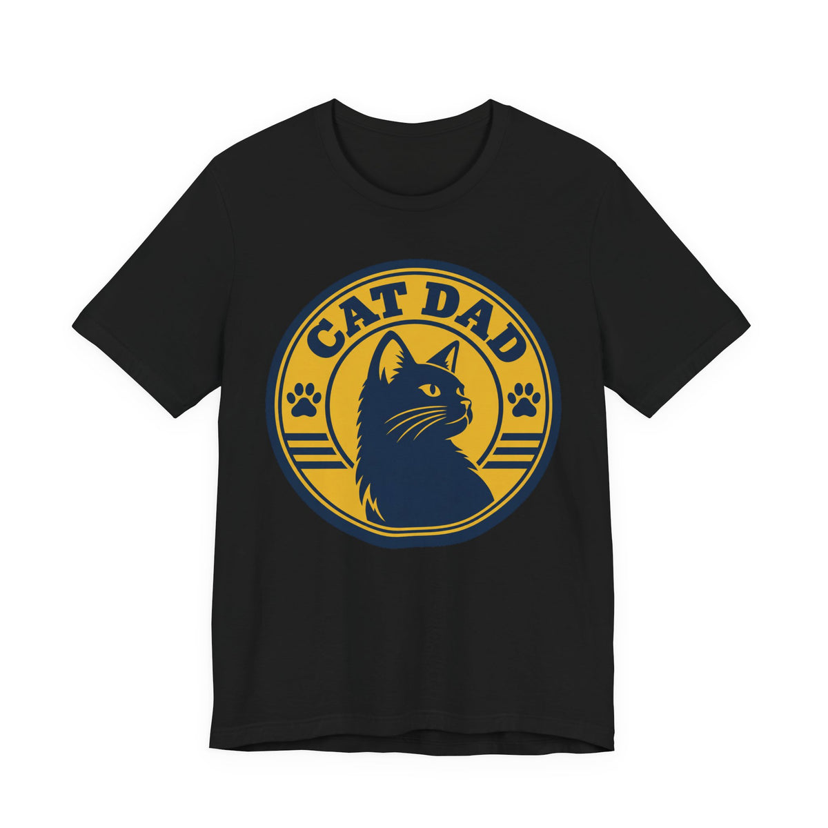 Cat Dad Retro Badge T-Shirt | Cat Lover Gift Shirt | Funny Cat Dad Tee