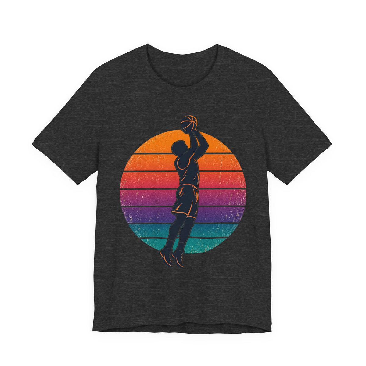 Retro Basketball Silhouette T-Shirt | Vintage 90s Hoops Tee | Old School Basketball Gift Shirt