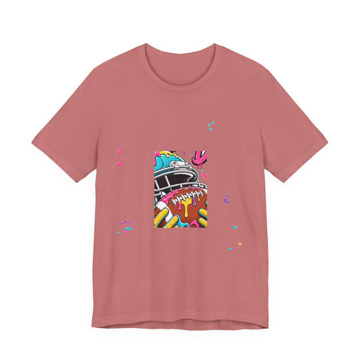 Respect The Drip Neon Tee | Bold Football Paint Drip Shirt | Football Graphic Gift | Bright Sports Tee