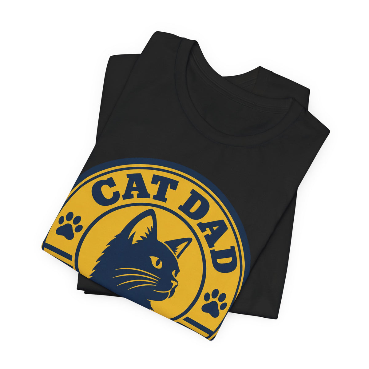 Cat Dad Retro Badge T-Shirt | Cat Lover Gift Shirt | Funny Cat Dad Tee
