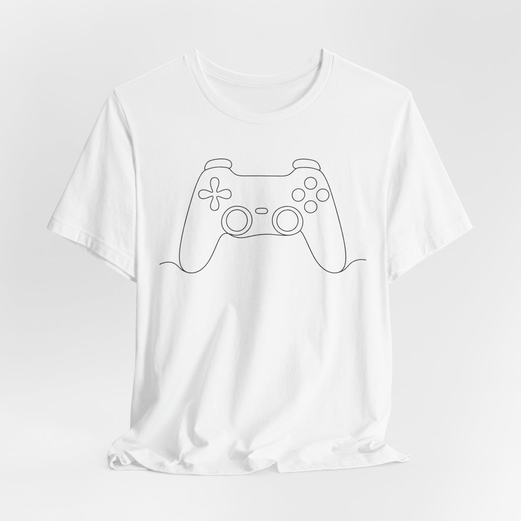 Gaming Controller Minimalist Line Art T-Shirt | Clean Line Gamer Tee | Modern Gamer Gift Shirt