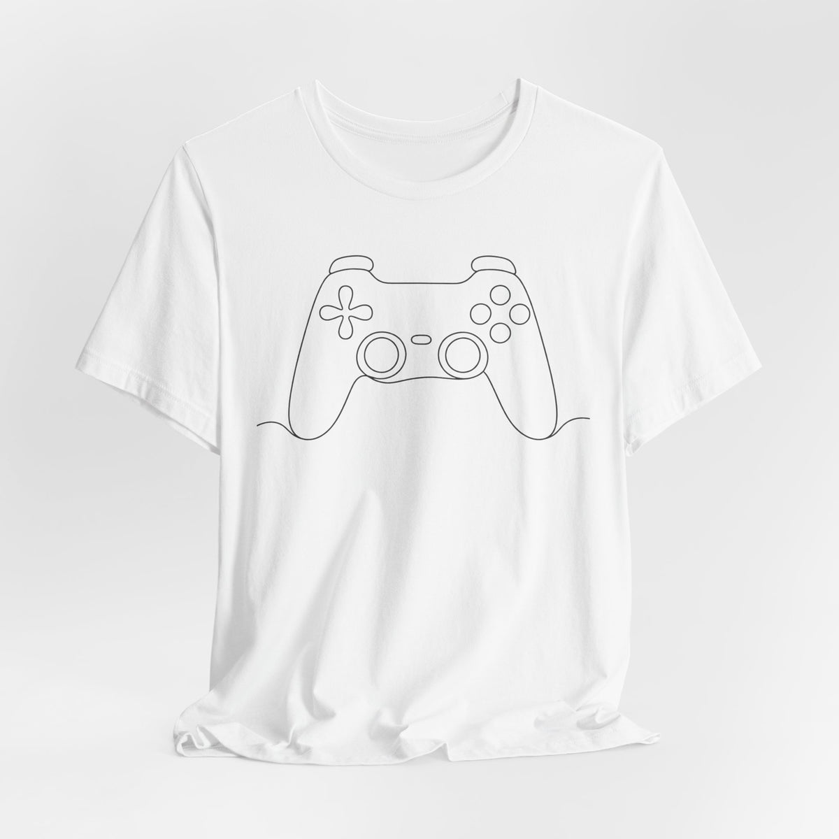 Gaming Controller Minimalist Line Art T-Shirt | Clean Line Gamer Tee | Modern Gamer Gift Shirt