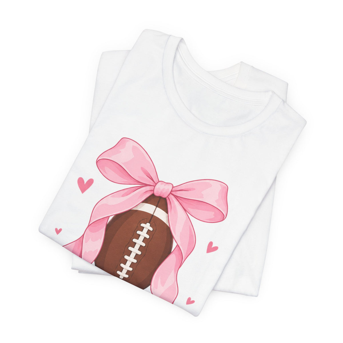 Football Mom Coquette Bow T-Shirt | Sideline Mom Tee | Football Mom Shirt | Game Day Mom Gift Shirt
