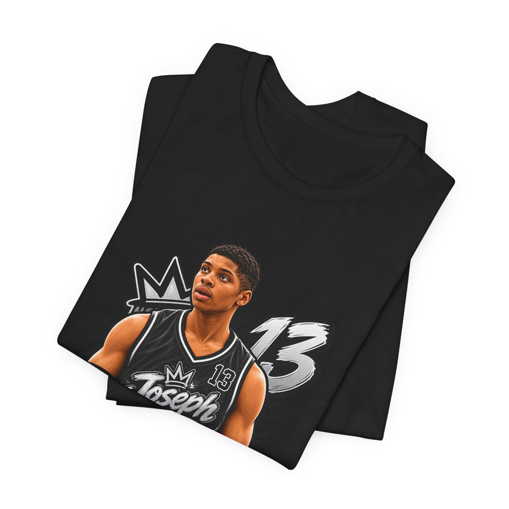 Custom Basketball Player Caricature Tee | Personalized Name & Number Jersey Design | Sports Gift PNG
