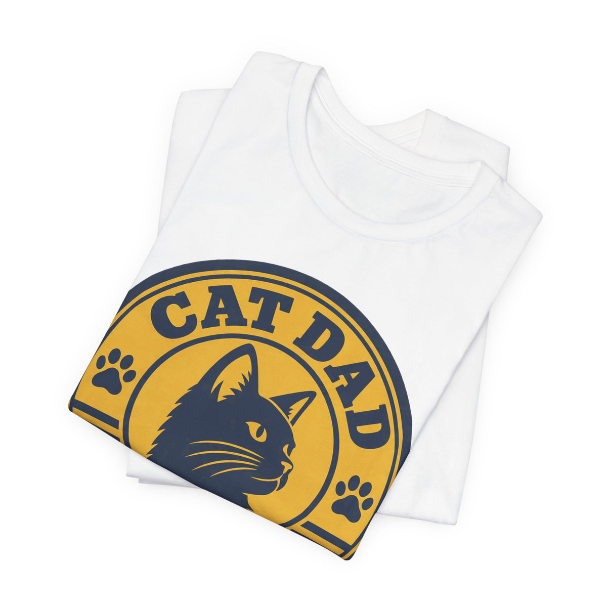 Cat Dad Retro Badge T-Shirt | Cat Lover Gift Shirt | Funny Cat Dad Tee