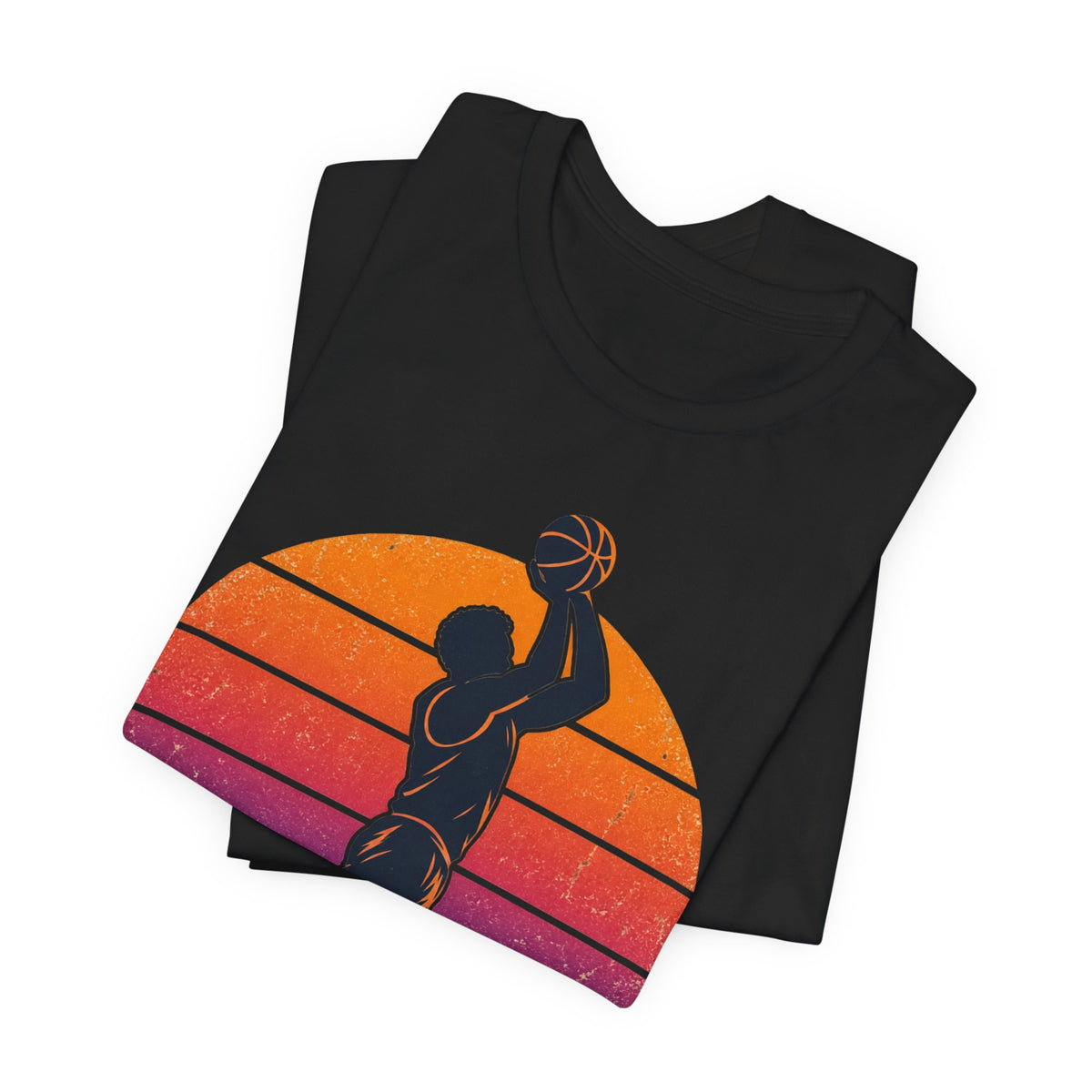 Retro Basketball Silhouette T-Shirt | Vintage 90s Hoops Tee | Old School Basketball Gift Shirt