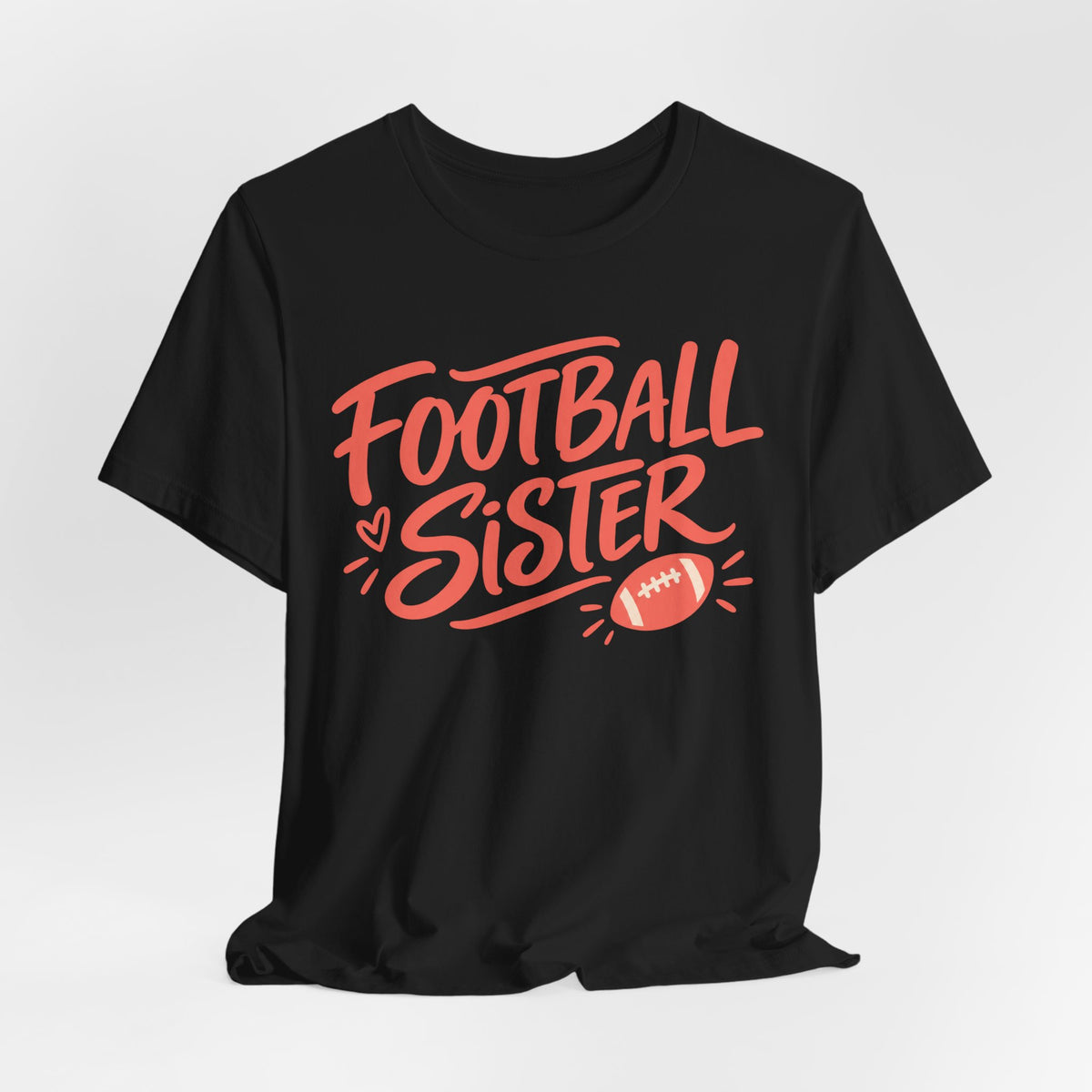 Football Sister Script Tee | Hand Lettered Sis Shirt | Proud Sister Game Day Shirt | Football Sibling Gift Tee
